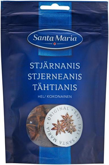 Santa Maria Star anise whole. bag 15g - Soposopo