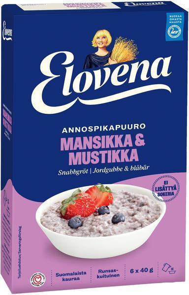 Elovena 240g strawberry-blackberry instant porridge - Soposopo