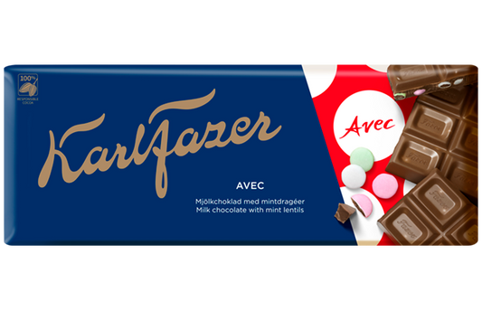 Fazer Karl Fazer Avec Chocolate 1 bar of 200g - Soposopo