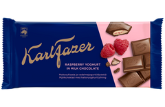 Fazer Karl Fazer Raspberry Yoghurt Chocolate 1 bar of 121g - Soposopo
