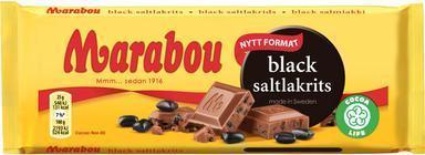 Marabou Black saltlakrits 100g chocolate bar - Soposopo