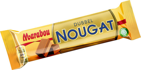 Marabou Double Nougat Chocolate Bar with Almond and Hazelnut 43g - Soposopo