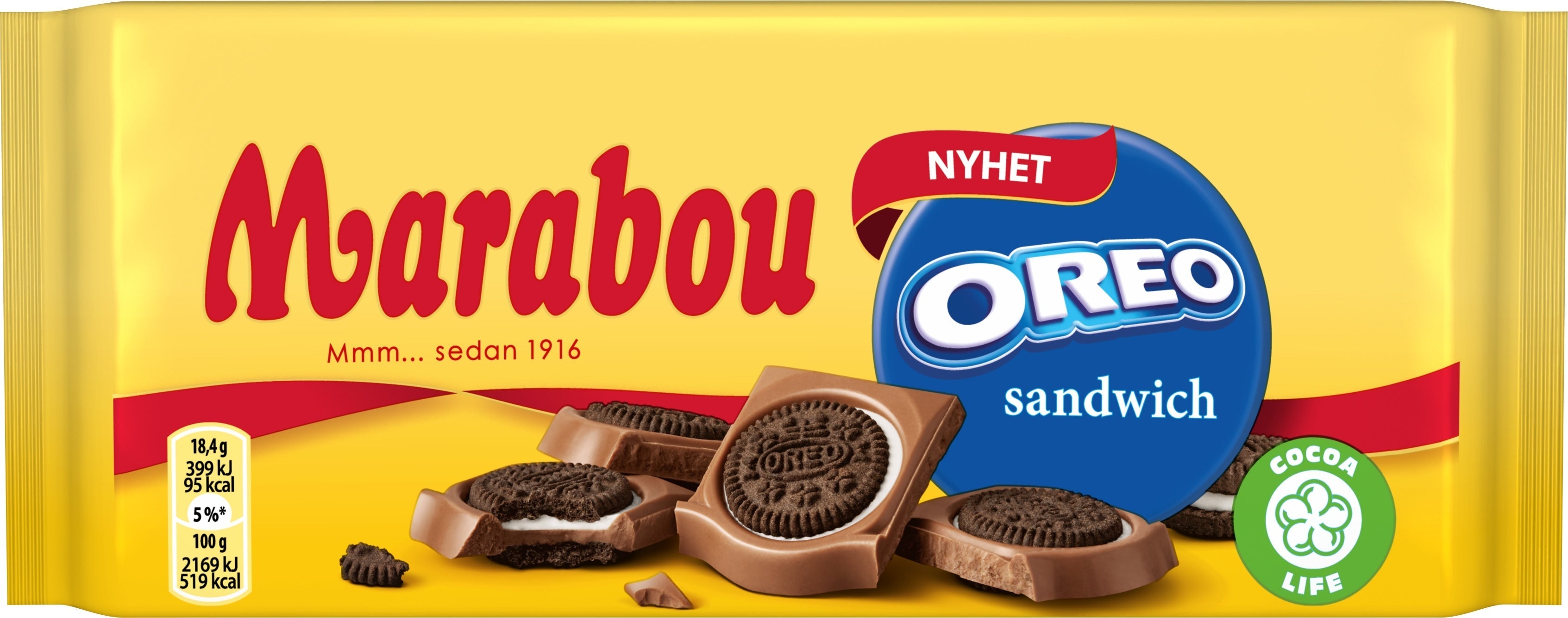 Marabou Oreo Sandwich 92g chocolate bar - Soposopo