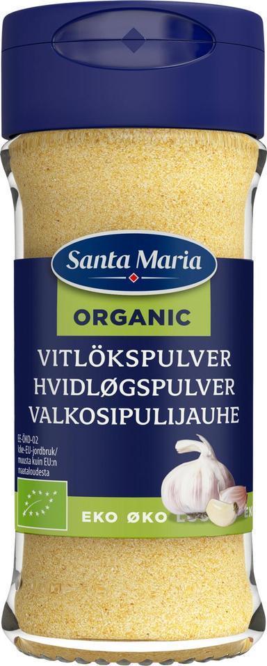 Santa Maria Garlic powder Organic. jar 46g - Soposopo