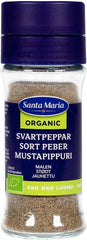 Santa Maria Black Pepper Ground Organic. jar 33g - Soposopo