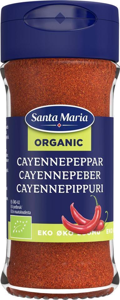 Santa Maria Cayenne Pepper Organic. jar 28 g - Soposopo