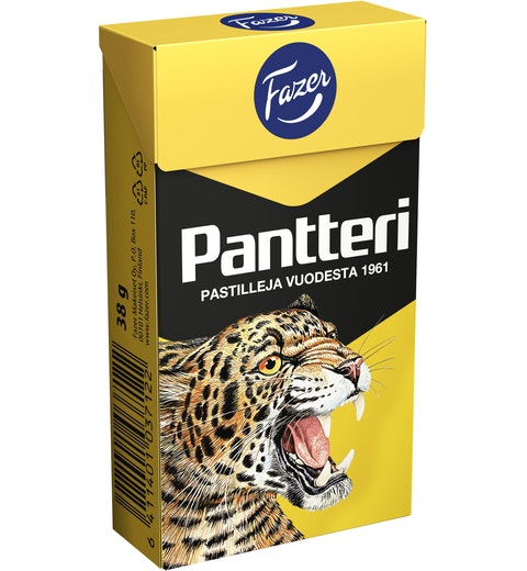 Original Panther Licorice Pastilles 38g Classic Treat - Soposopo