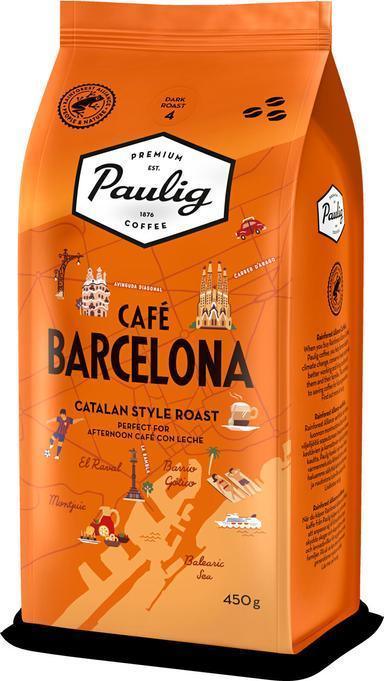 Paulig Café Barcelona 450 g bean coffee UTZ - Soposopo