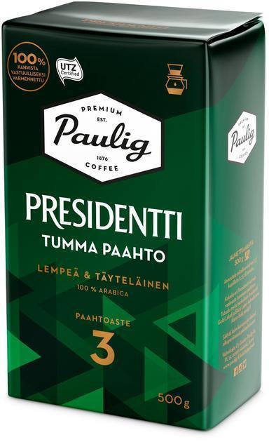Paulig President Dark Roast coffee filter coffee 500g - Soposopo