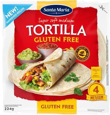 Santa Maria Gluten Free Tortilla 4 pieces 224 g - Soposopo