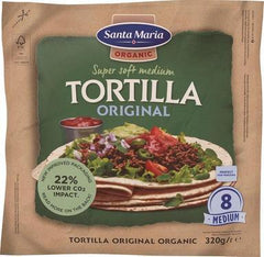 Santa Maria Tortilla Original Medium Wheat Tortilla Organic 8 pieces 320 g - Soposopo