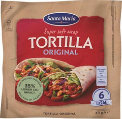 Santa Maria Tortilla Original Large with wheat tart 6 pieces 371 g - Soposopo