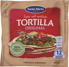 Santa Maria Tortilla Original Medium with wheat tortilla 12 pieces 480 g - Soposopo