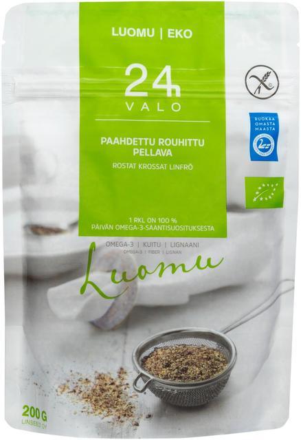 VALO24h Roasted Ground Flaxseed, Organic 200 g - Suomibox