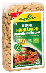 VegeSun 50 g Pea and Fava Bean Protein Strips - Suomibox