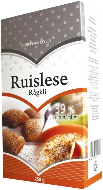 Rye Bran 250 g, Korpelan Mylly - Suomibox