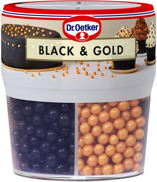 Dr. Oetker Black & Gold Sprinkles 78g - Suomibox
