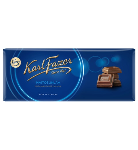 Fazer Karl Fazer Milk Chocolate 1 bar of 200g 6.3oz - Soposopo