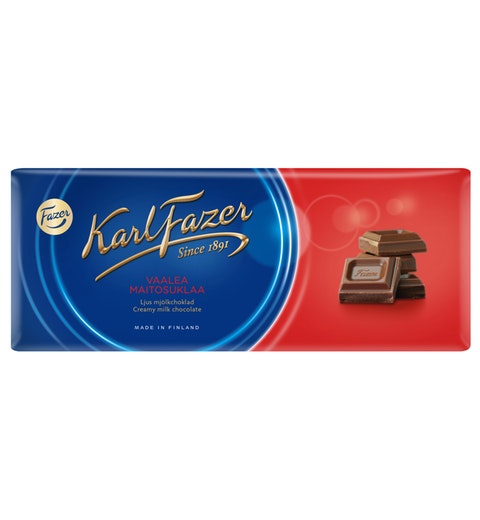 Fazer Karl Fazer Creamy milk Chocolate 1 bar of 200g 6.3oz - Soposopo