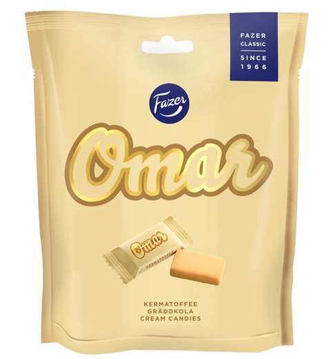 Fazer Omar cream Candy 1 Pack of 220g 6.3oz - Soposopo
