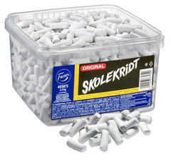 Fazer Skolekridt Filled Dragee Liquorice 1 Box of 2kg 6.3oz - Soposopo