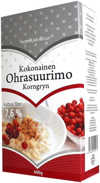 Whole Barley Grains 600 g. Korpelan Mylly - Suomibox