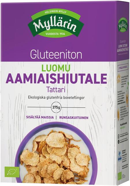Myllärin Gluten-Free Organic Buckwheat Breakfast Flakes 375 g - Suomibox