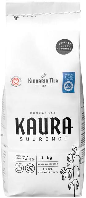 Kinnarin Tila Hearty Oat Groats 1 kg - Suomibox