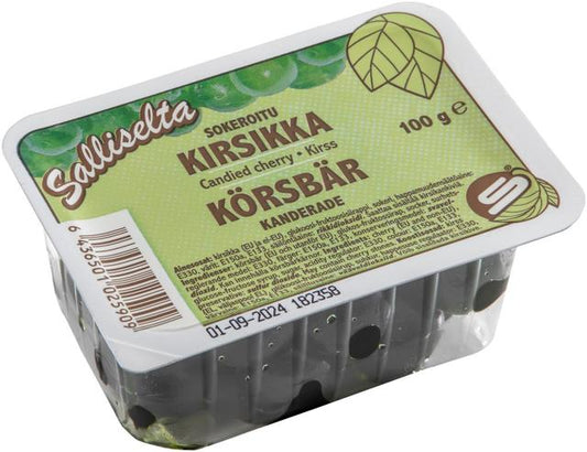 Sallinen Green Candied Cherries 100g - Suomibox