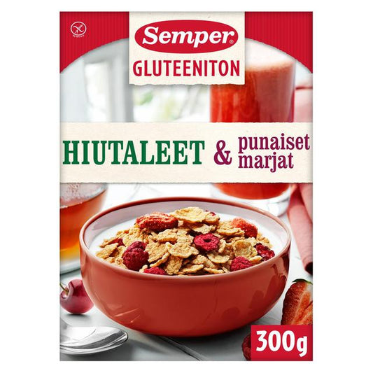 Semper Gluten-Free Flakes & Red Berries Cereal 300 g - Suomibox