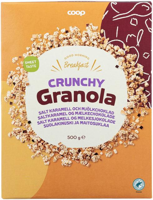 Coop crunchy granola suolakinuski ja maitosuklaa 500 g - Suomibox