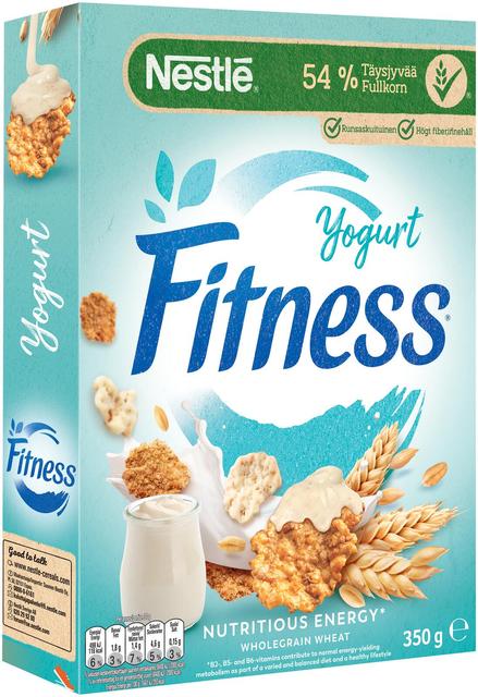 Nestlé Fitness 350g Yogurtflakes hiutaleita täysjyvävehnästä-. -kaurasta ja riisistä sekä jogurttikuorrutettuja hiutaleita - Suomibox