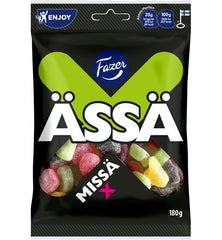 Fazer Assa Missa X wine gums fruit and liquorice Gummy 1 Pack of 180g - Soposopo