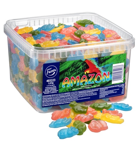 Fazer Amazonfruit Assorted Gummy Candy 2kg Box - Soposopo