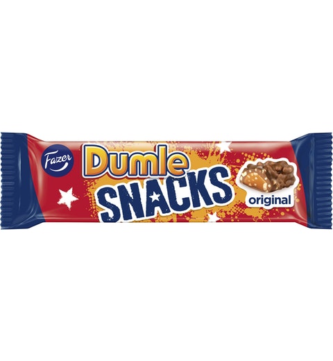Fazer Dumle Chocolate Bar with Toffee and Crispy Rice 40g - Soposopo
