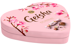 Fazer Geisha Chocolate in Heart-Shaped Tin Box 158g - Soposopo