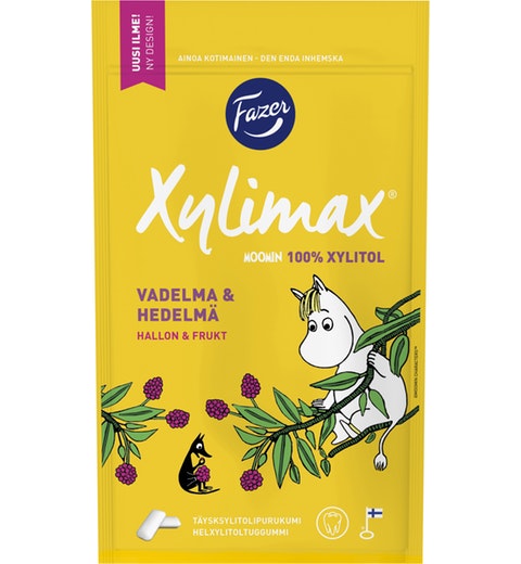 Fazer Moomin Raspberry & Fruit Chewing Gum 100g Xylimax - Soposopo