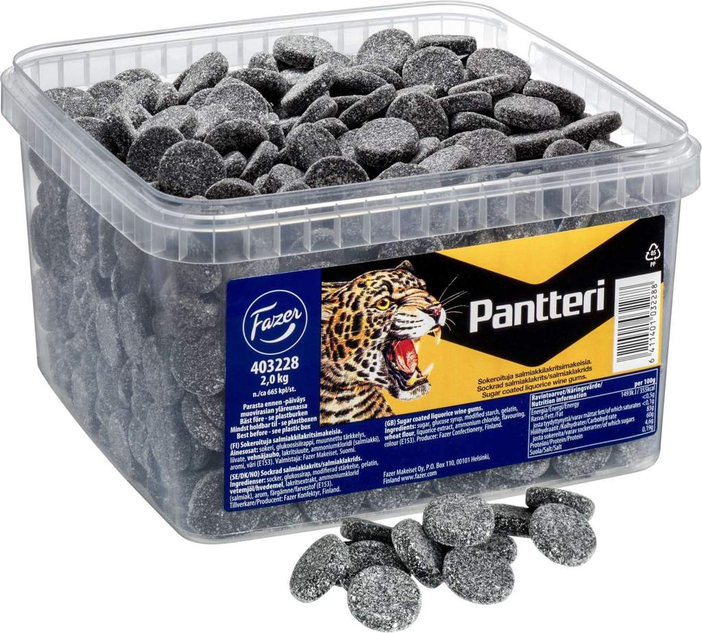Fazer Pantteri Pick & Mix Licorice 2kg Box - Soposopo