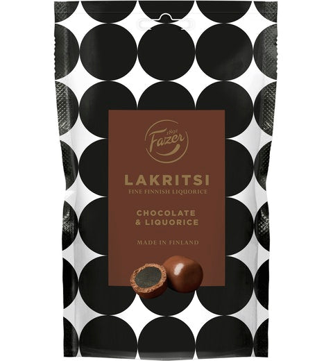 Fazer Lakritsi Chocolate & Liquorice Liquorice 1 Pack of 140g - Soposopo