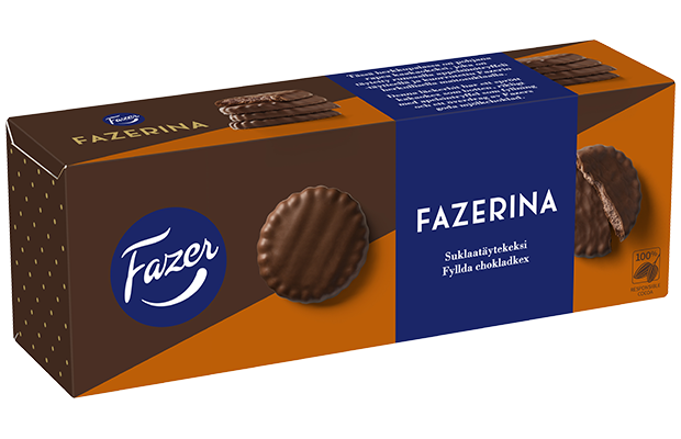 Fazer Fazerina chocolate Biscuits 1 Box of 142g - Soposopo