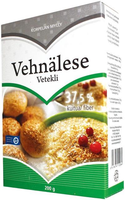 Wheat Bran 200 g, Korpelan Mylly - Suomibox
