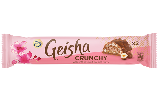 Fazer Geisha Crunchy Chocolate 1 bar of 50g - Soposopo