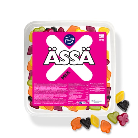 Fazer Assa Mix Gummy 1 Box of 800g - Soposopo