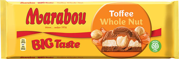 Marabou Toffee Whole Nut Chocolate Bar 300g - Soposopo