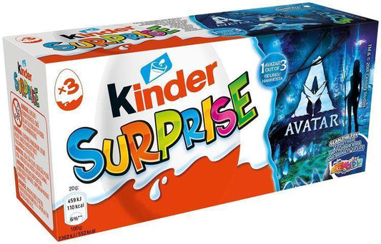 Kinder Surprise milk chocolate figurine with milky interior. contains toy 3x20g - Soposopo