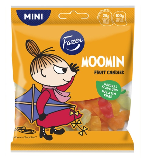 Fazer Moomin Fruit Sweets Gummy 1 Pack of 80g - Soposopo