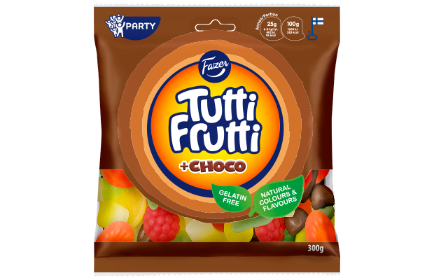 Fazer Tutti Frutti Chocolate 1 Pack of 300g - Soposopo
