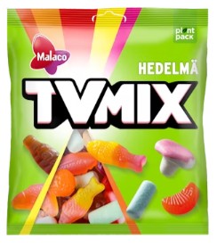 Malaco TV Mix Fruit Candy 340g Pack - Sweet Treats (15 Packs)