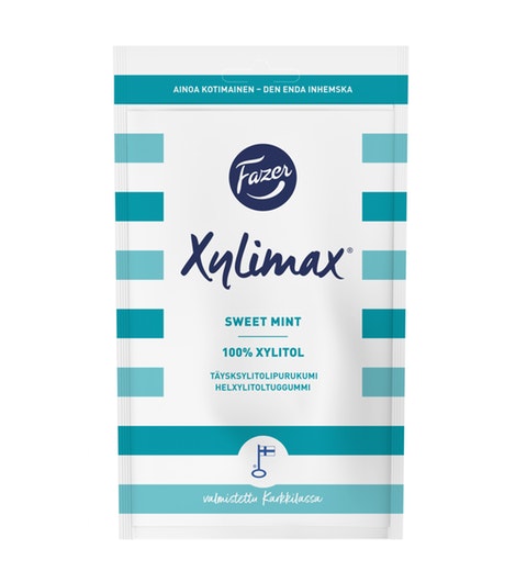 Fazer Xylimax Sweet Mint full xylitol Chewing Gummy 1 Pack of 80g - Soposopo